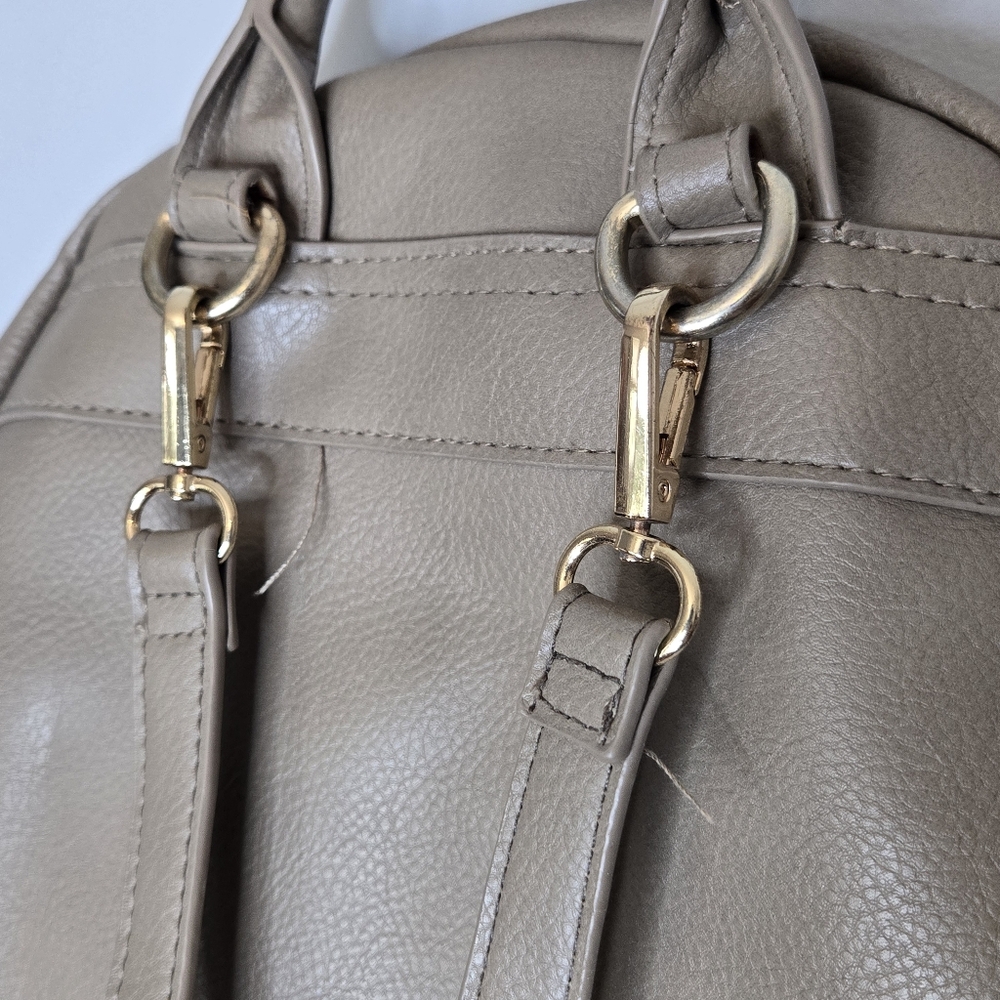 Bebe Y2k Mini Backpack Gray Faux Leather Metal Studs Mini Bag Adjustable Studded - Picture 9 of 12